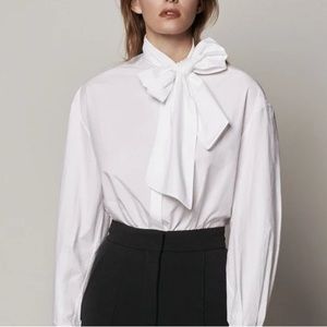 Staud Bow Collar Button Up sz XS/S